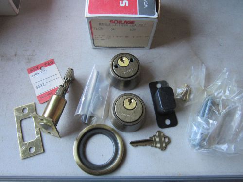 Schlage B162N Double Cylinder Deadbolt Satin Oxidized Brass NOS