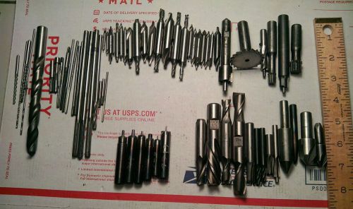 79pc lot vtg machinist tools reamers end mills centers cutters usa various sizes for sale