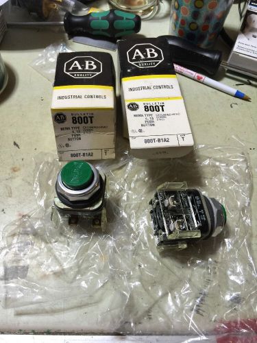 Allen Bradley NEMA &#034;type 4,13&#034; Push Buttons, Green