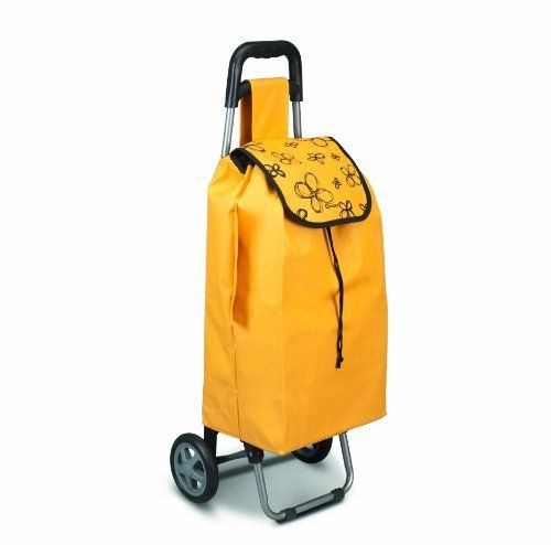 Wire World Daphne Yellow Folding Rolling wheeled trolley shopping cart Bag