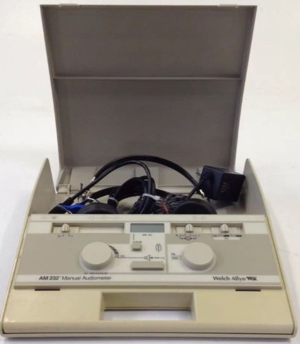 Welch Allyn AM 232 Manual Audiometer Headphones &amp; Power Supply