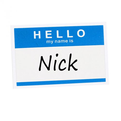 &#034;Hello My Name Is&#034; Self-Adhesive Nametags - Set of 100 Tags