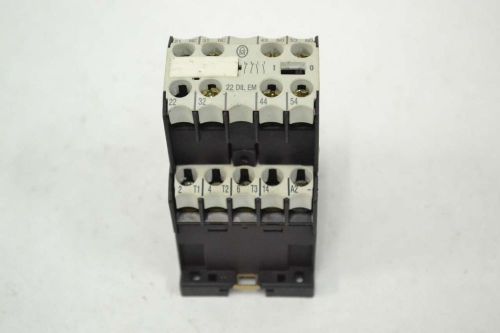 MOELLER DIL-EM-10-G 22-DIL-EM AUXILIARY CONTACT 24V-DC 5HP 15A CONTACTOR B365284
