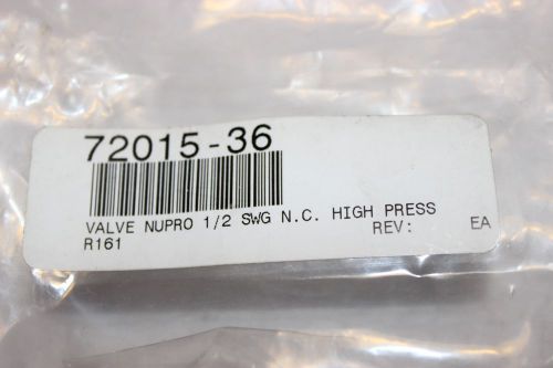 VALVE NUPRO 1/2 SWG NC HIGH PRESS. R161