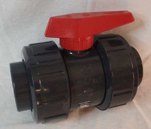 Asahi / America 2&#034; thru.  PVC Duo-Bloc Ball Valve seals EPDM 150 PSI @ 70 deg F