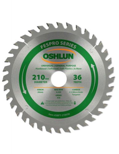 Oshlun SBFT-210036 210mm 36 Tooth General Purpose Blade for Festool TS 75 EQ