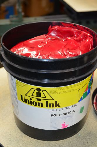Union screen printing ink poly True Red 1 Gallon