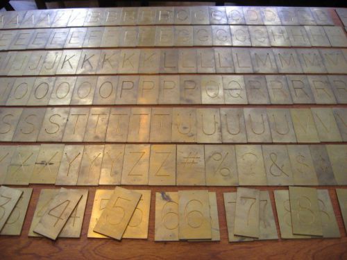 Brass Font Letter + Number Set - large 2 3/4&#034; Roman New Hermes Engraving machine