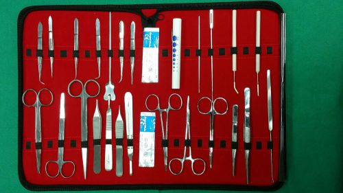 40 PCS BIOLOGY LAB ANATOMY MEDICAL STUDENT DISSECTING KIT + SCALPEL BLADES #23