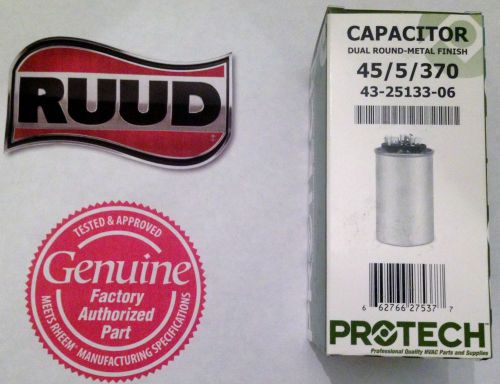 Universal Packard 370 Volt Round Run Capacitor 45+5 MFD