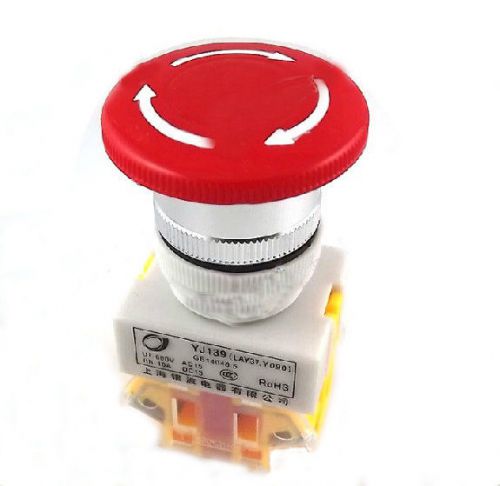 2XEmergency Stop Switch Mushroom PushButton LAY37 LAY7 PBC Y090-11ZS Hot Sale