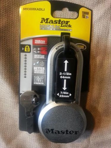 M930XKADLJ  Master Lock 1.32-in Long Shackle Key Padlock - Free Shipping