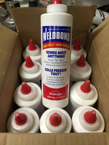 New Case of 12 Bottles Weld Bond Weldbond 600ml 21 Fl Oz Each Bottle