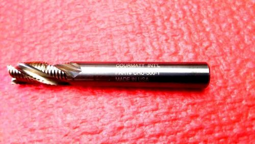 Courmatt CRU-500, 1/2&#034; Solid Carbide Roughing Spirals 3 Flute Chipbreaker-Upcut