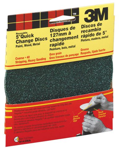 3M 5&#034; Coarse Grit Quick Change Sanding Disk 9143W