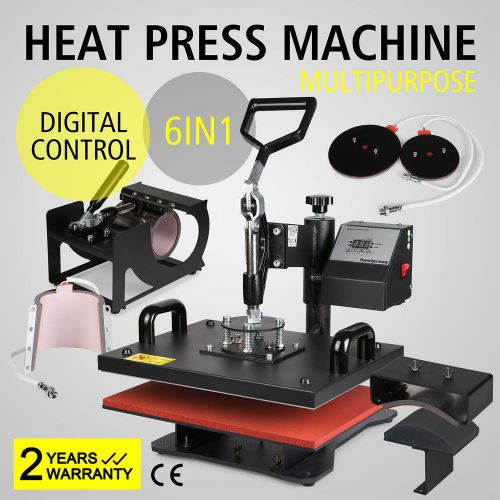 6IN1 HEAT PRESS TRANSFER SWING AWAY MULTIFUNCTIONAL PRINTING MACHINE POPULAR