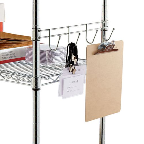 Hook bars for wire pantry storage shelving, four hooks, 18&#034;, silver, 4 bars for sale