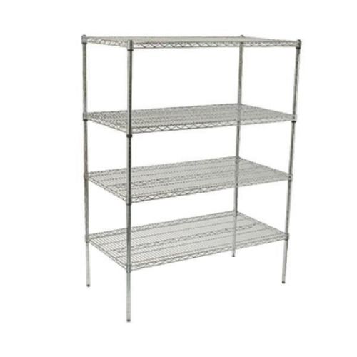 CHROME PLATED HEAVY DUTY 18&#034; x 36&#034; x 72&#034; WIRE SHELVING SET