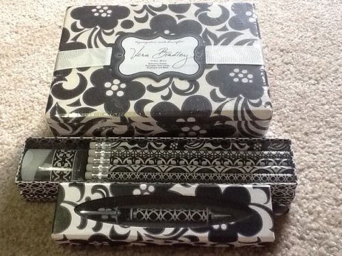 VERA BRADLEY***NIGHT &amp; DAY***Mail Box Stationery Set, Ball Point Pen, Pencil Set