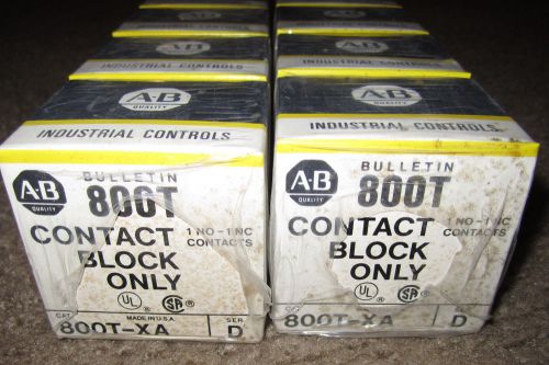 ALLEN BRADLEY 800T-XA SER. D CONTACT BLOCK lot of 10 NIB