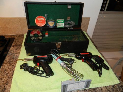 Three Weller Soldering Tools, Guns, Junior, 8200 Station 336B, Solder, Paste etc