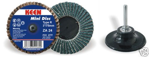 10pcs Zirconia 40grit KEEN 3&#034; roloc sandpaper Flap Disc #21723