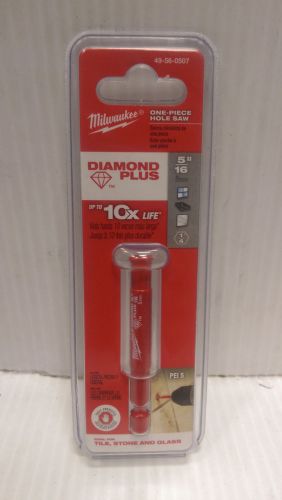 NEW Genuine Milwaukee 5/16&#034; Diamond Plus™ Hole Saw 49-56-0507 - FREE SHIPPING