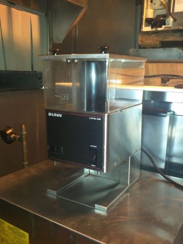 Bunn lpg-2e coffee grinder with 2 hoppers for sale