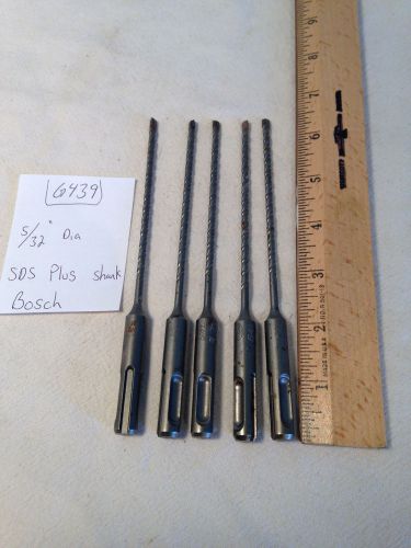 5 new bosch ansi sds plus carbide tipped 5/32&#034; drill bits. german {g439} for sale