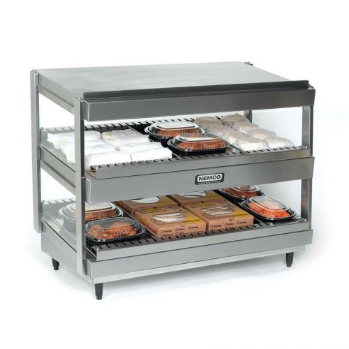 Nemco 30&#034; Slanted Dual Shelf Heated Merchandiser Warmer Stainless Steel 6480-30S