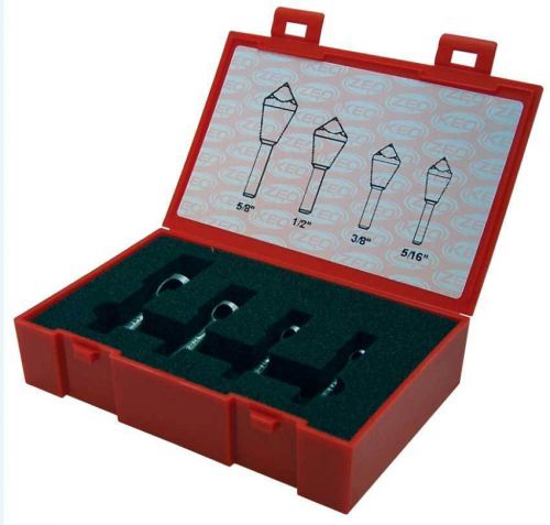 4 pc. keo 5/16&#034;,3/8&#034;,1/2&#034; &amp; 5/8&#034;x60 deg. zero flt m35-5% cobalt countersinks set for sale