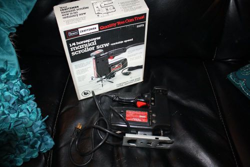 Sears Craftsman Manual Scroller Saw 1/4 HP Model 1072 Vintage in Original Box