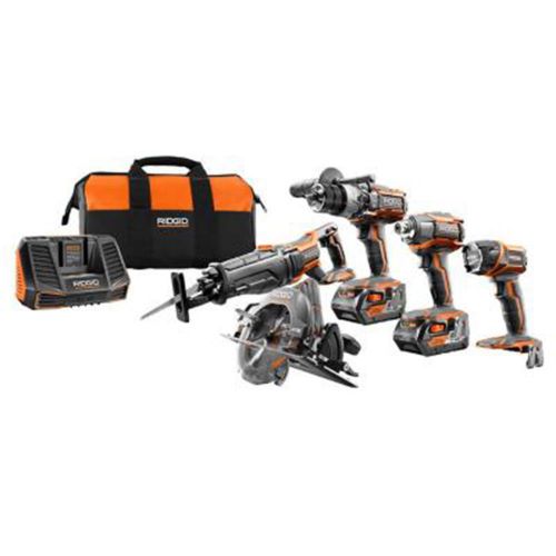 Ridgid gen5x 18v 5 pc. combo kit hyper lithium ion li-ion r9652 new for sale