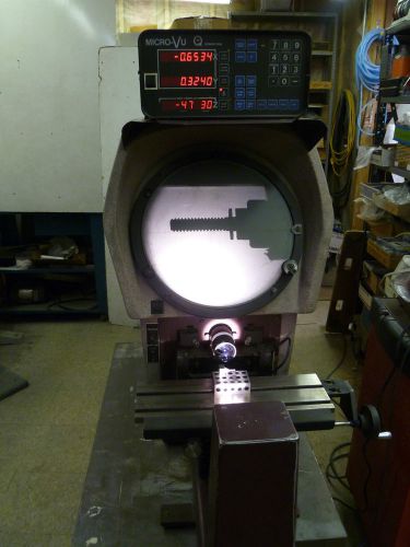 S-T SCHERR TUMICO 14 INCH OPTICAL COMPARATOR w MICROVU Q16 DRO Q AXIS