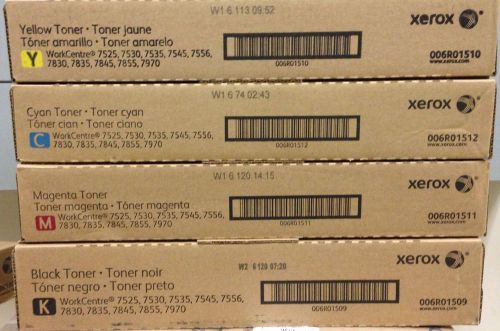 XEROX New Factory Sealed 006R01509,510,511,512 Toners