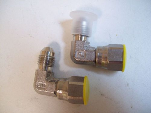 Parker 4-c6x-ss swivel nut elbow fitting - lot of 2 - new - free shipping for sale