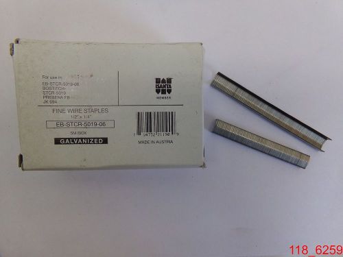 Qty=5,000 ISANTA EB-STCR-5019-06 Fine Wire Staples 1/2&#034; x 1/4&#034; Galvanized