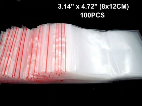 100 pcs 3.14 x 4.72&#034; ziplock clear reclosable poly bags self seal plastic bag for sale
