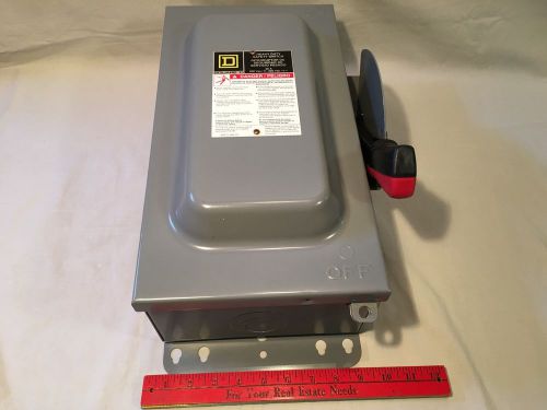 Square D H3612A   30 Amp 600 Volt   3 Pole  Fusible  Nema 12 Safety Switch