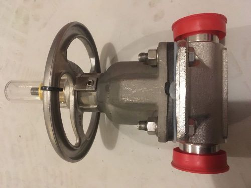 Itt industries pure-flo usa 1-1/2&#034; diaphragm valve sanitary clamp ptfe epdm 316l for sale