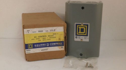 SQUARE D AC CONTROL RELAY W/NEMA 1 ENCLOSURE  8501 CG-2 *NEW SURPLUS IN BOX*