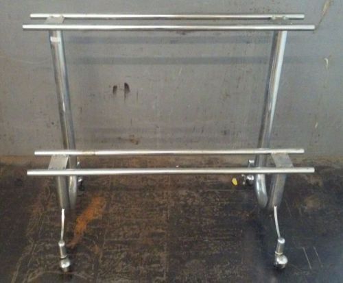 40&#034; route used vending candy machine rolling racks stands stainless steel for sale