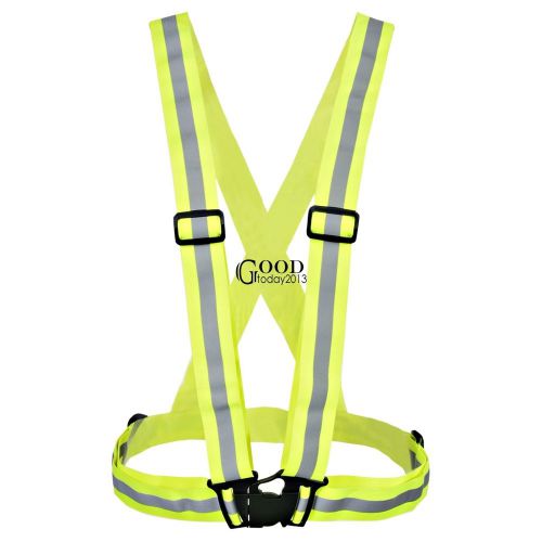 High Adjustable Safety Security Visibility Reflective Vest Gear Stripes Jacket T