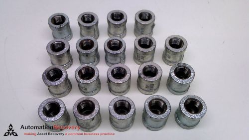 WARD USA FBCO3/8 - PACK OF 19 - GALVANIZED COUPLING / BUSHING 3/8&#034;, NEW* #219623