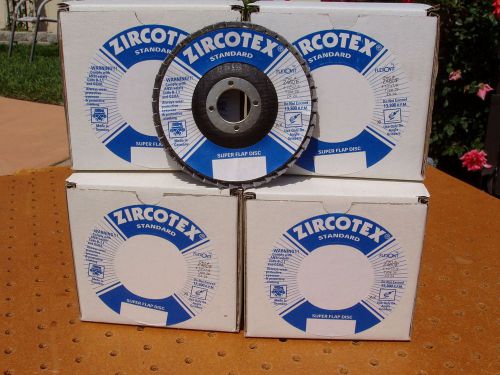 4 BOXES ZIRCOTEX STANDARD by FLEXOVIT SUPER FLAP DISC 4-1/2 X 7/8 TYPE 29 ZA24