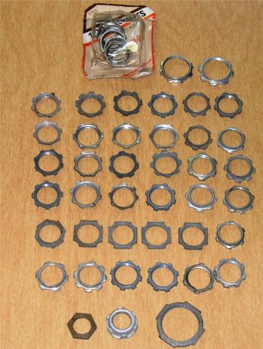 Lot of 46 Various Conduit Locknuts