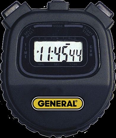 General SW100AY Yellow Economic Digital Stopwatch