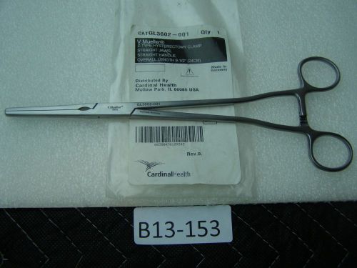 V,Mueller GL3602-001 Z-TYPE HYSTERECTOMY CLAMP 9.5&#034; Str GYNECOLOGY Instrument