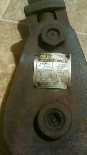 DRH JOHNSON 5/8&#034;-3/4&#034; SNATCH BLOCK 8 TON