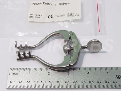 Jansen Retractor Blunt Teeth 3x3 &#034;KREBS&#034; German Steel